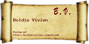 Boldis Vivien névjegykártya